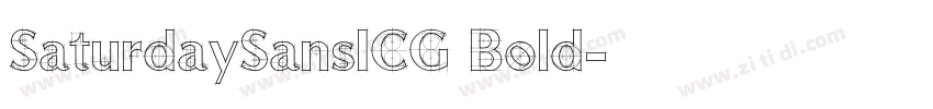 SaturdaySansICG Bold字体转换